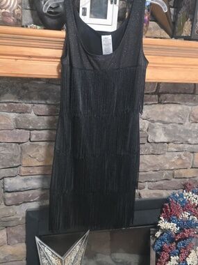 Fringe Sparkly Dress Sz S (6/8)